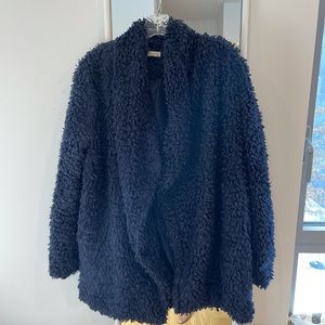 Navy Teddy Bear coat